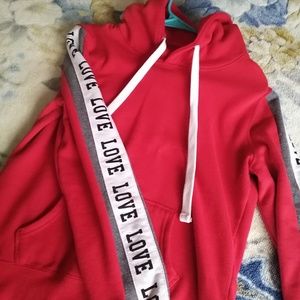 Red love hoodie